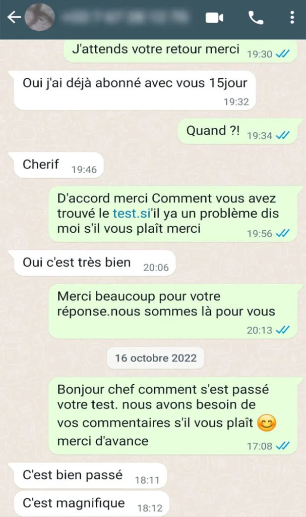 Témoignage client France IPTV Pro