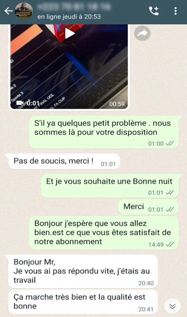 Témoignage client France IPTV
